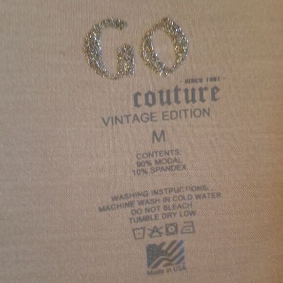 GO COUTURE TAUPE & INK TOP - Picture 3 of 3